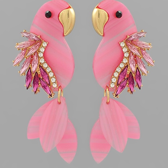 Bird Jewel Dangle Earrings - Picture 2 of 2
